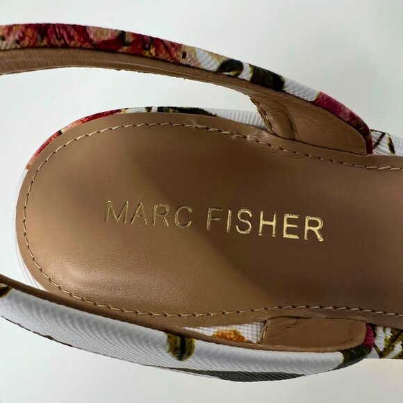 Marc Fisher Floral Print Hadya Slingback Pump Size 7 - Picture 16 of 16